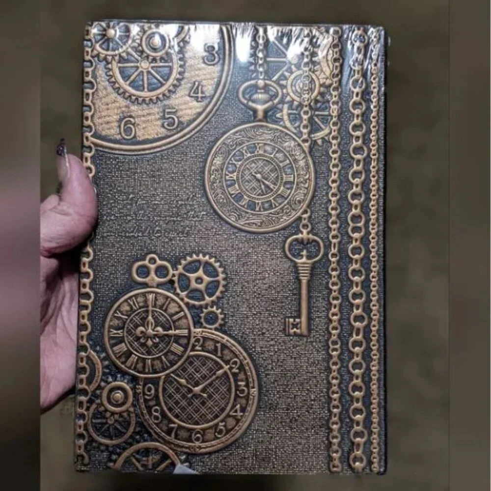Copper Tone Train 3D Diary Notebook